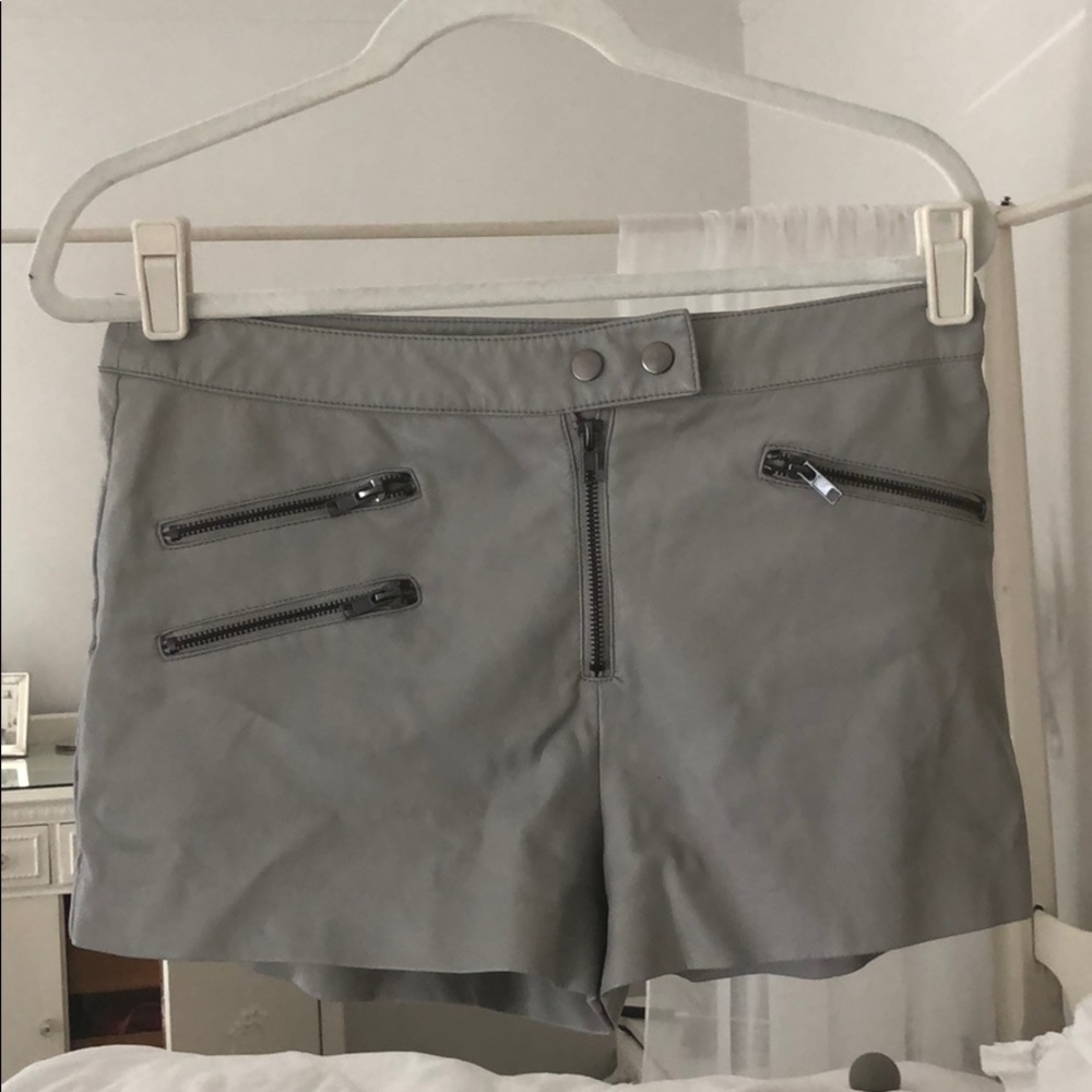 Faux leather shorts